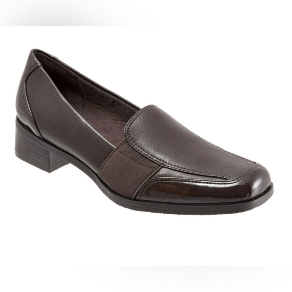 Trotter’s Arianna Closed Toe Slip On Block Heel leather Loafers Shoes Size 9M